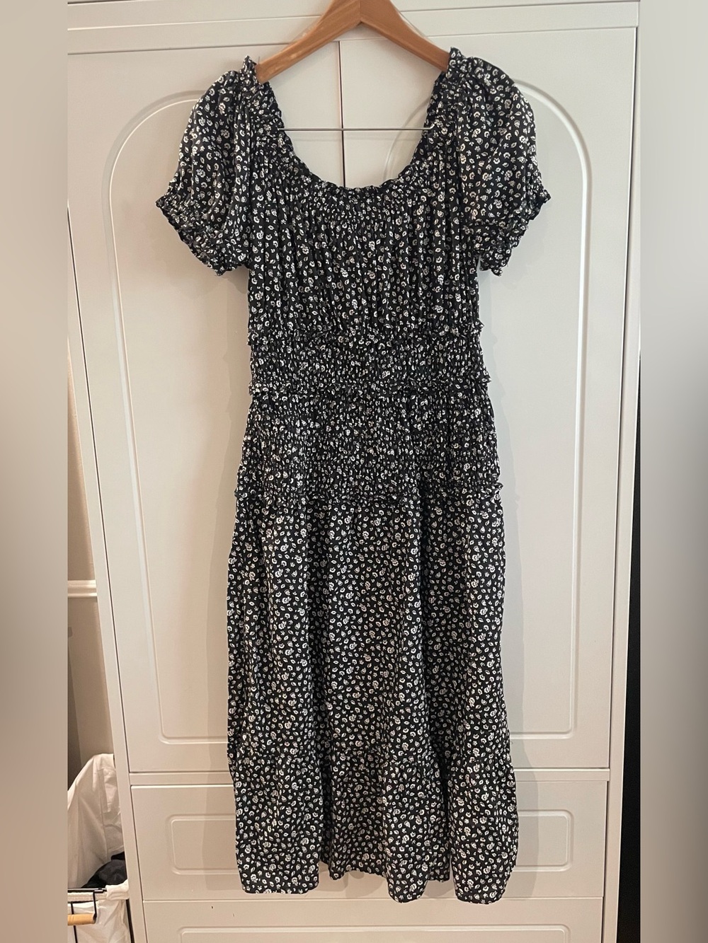 Time and Tru Smocked Floral Midi Dress
